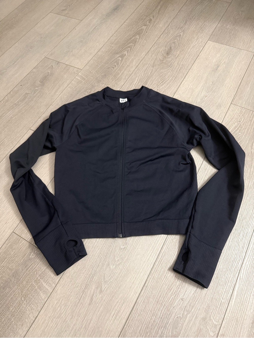 JoyLab Black Long-Sleeve Zip Active Jacket size L